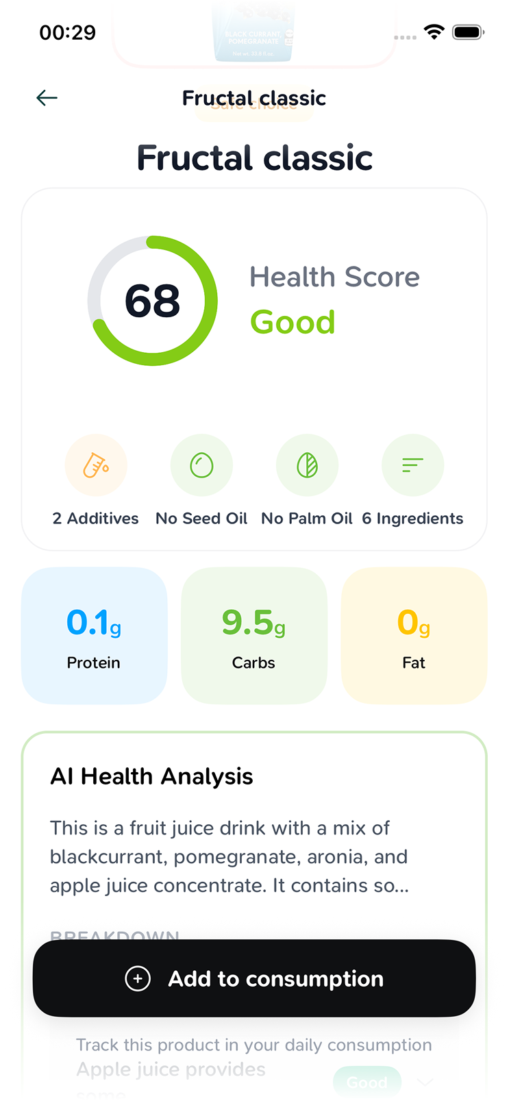 Master your nutrition with AI analysis